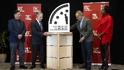 'Doomsday Clock' moves closer to midnight amid threats of climate change, nuclear war, pandemics, AI