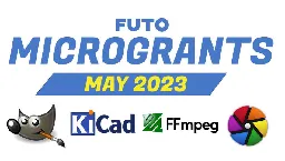 Our May 2023 Microgrant Recipients - Gimp, KiCAD, FFmpeg, and Darktable!