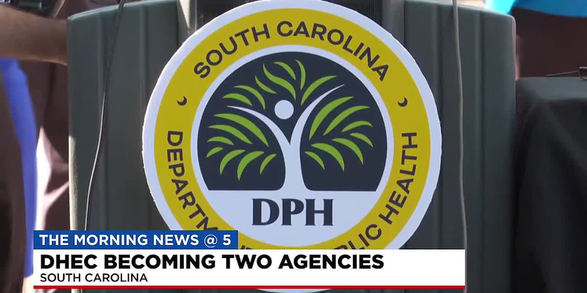 South Carolina’s DHEC to split into two agencies