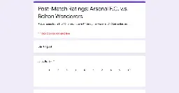 Post-Match Ratings: Arsenal F.C. v.s. Bolton Wanderers