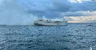 [World] Ship carrying 3,000 cars burns off Dutch coast, one dead