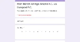 Post-Match Ratings: Arsenal F.C. v.s. Liverpool F.C.