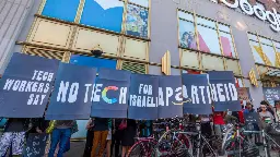 Google Employees Sit-In to Protest 'Project Nimbus' AI Tech Contract With the Israeli Military - UNICORN RIOT