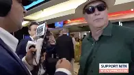 Weirdo with instantly recognizable voice goes "undercover" at the DNC by shaving his mustache