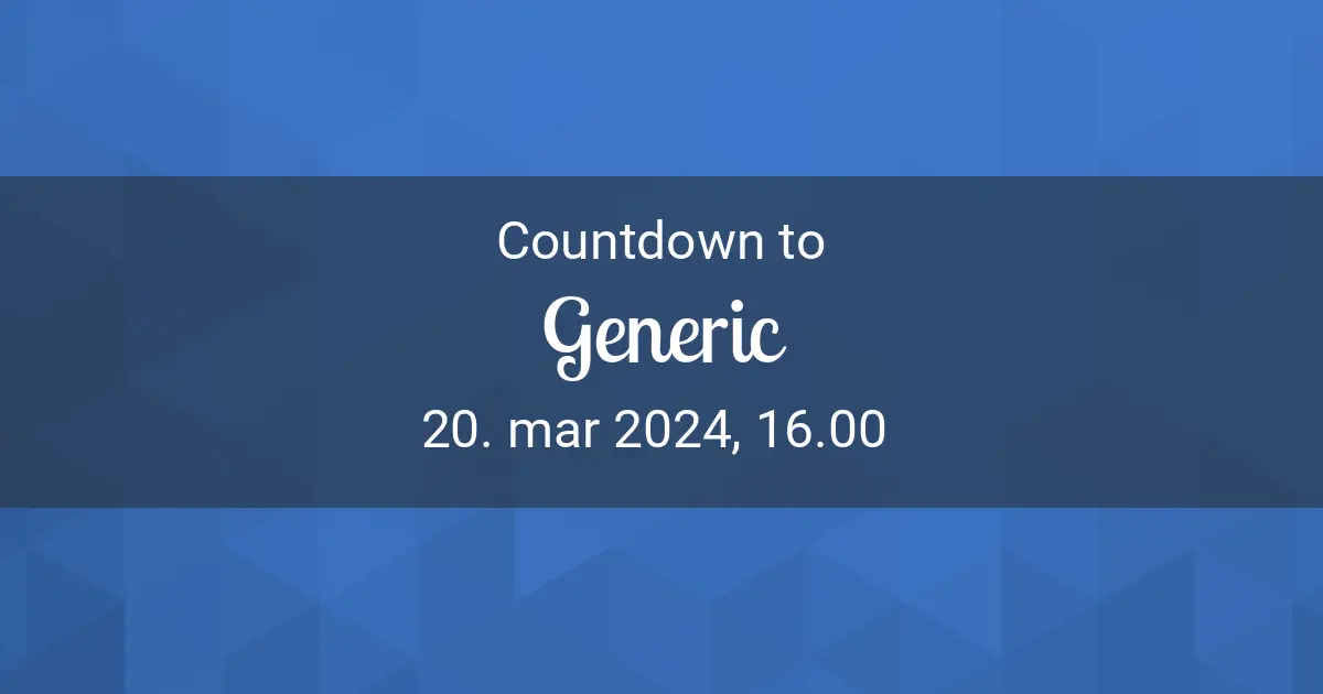 Countdown Timer