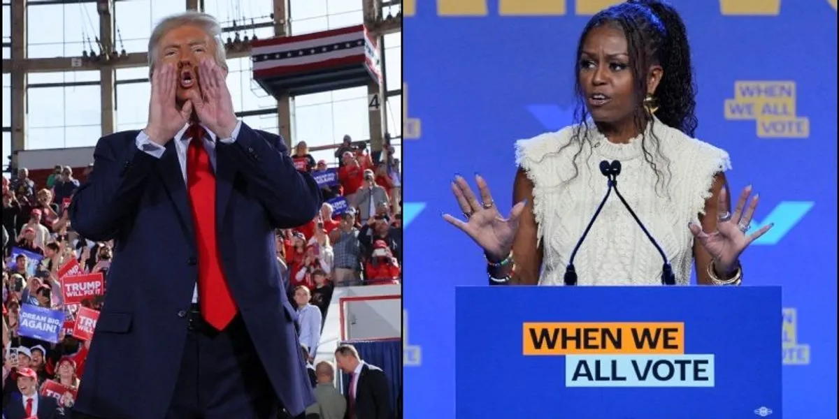 'Am I allowed to hit her now?' Trump stuns with Michelle Obama remark