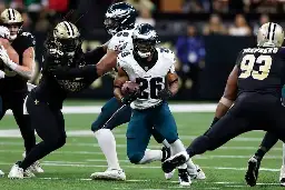 Saquon Barkley, Dallas Goedert, and strong defense lift Eagles past Saints; Lane Johnson, DeVonta Smith injured