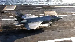 F-35C Sporting A Mirror-Like Coating Spotted On USS Abraham Lincoln