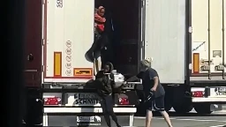 Police search for the truck driver who was filmed whipping migrants near Italian-French border