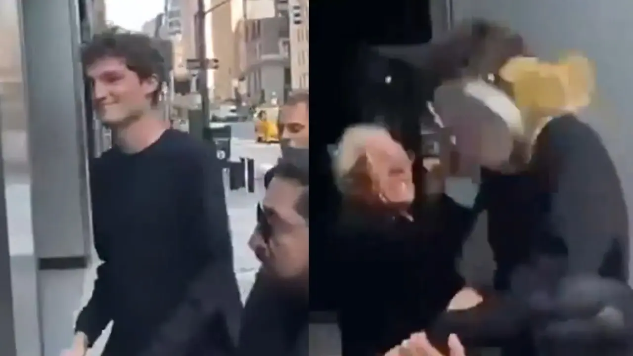 'Enron CEO' Hit With A Pie In The Face In New York | VIDEO