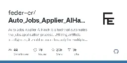 GitHub - feder-cr/Auto_Jobs_Applier_AIHawk: Auto_Jobs_Applier_AIHawk is a tool that automates  the jobs application process. Utilizing artificial intelligence, it enables users to apply for multiple job offers in an automated and personalized way.