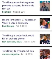 Tom Brady is trying to kill you... Still: drink some water