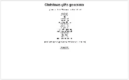 Christmas gifts generator