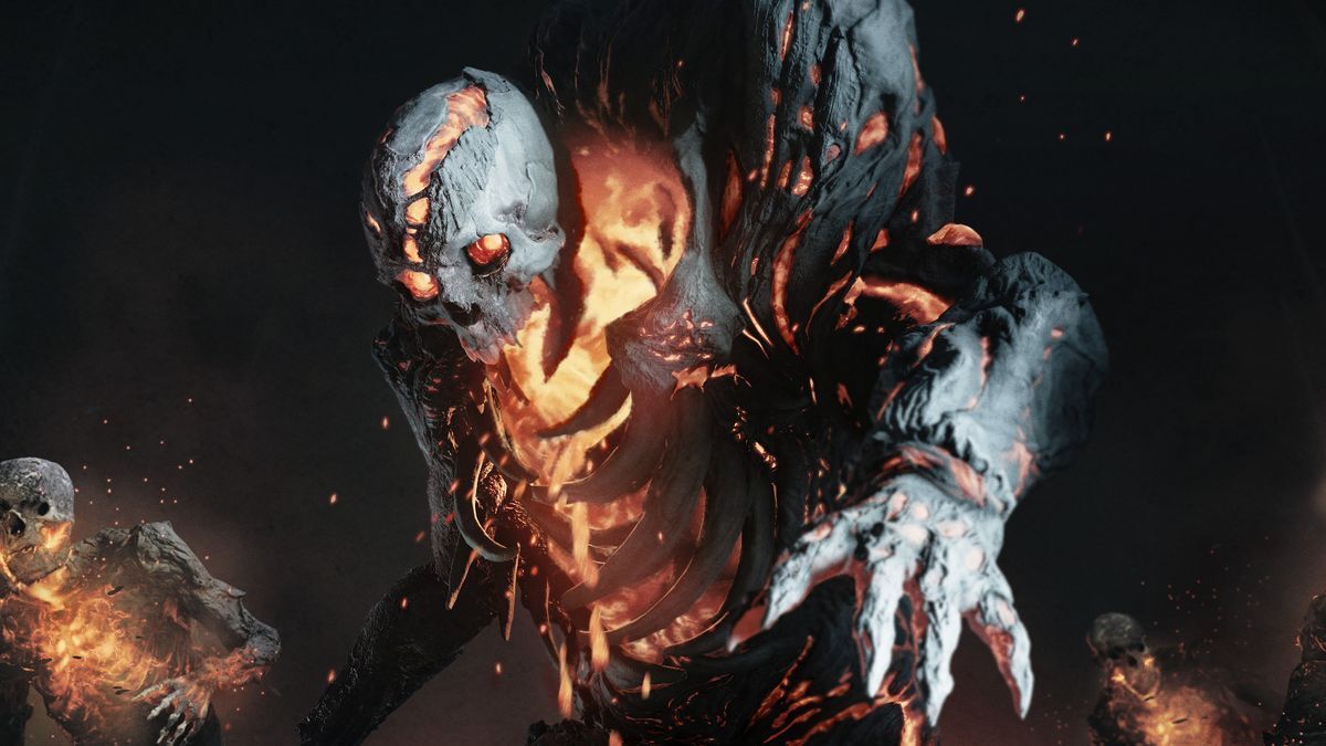 Hunt: Showdown's tradition of dropping horrifying little freaks into the Wild West continues with the 'Hellborn,' a roaming fire demon that hurls molten lava balls