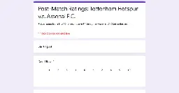 Post-Match Ratings: Tottenham Hotspur v.s. Arsenal F.C.