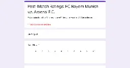 Post-Match Ratings: FC Bayern Munich v.s. Arsenal F.C.