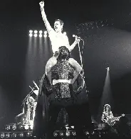 Freddie Mercury riding Darth Vader