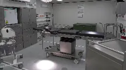 Rheinmetall showed a mobile field hospital which will be transferred to Ukraine. It consists of 32 beds, an operating room, pharmacy, CT scanner, X-ray machine, and laboratory.