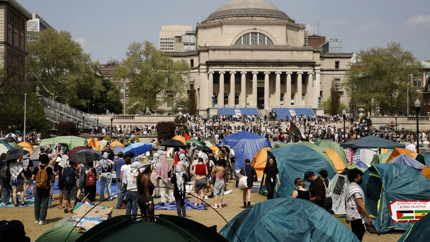 Israel-Hamas war protesters defy Columbia University's deadline to disband camp or face suspension