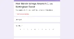 Post-Match Ratings: Arsenal F.C. v.s. Nottingham Forest