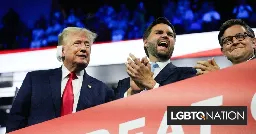 Donald Trump says JD Vance can't be "weird" because he's "so straight" - LGBTQ Nation