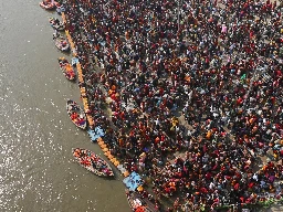 Photos: Three million Hindus take ‘holy dip’ a day after fatal crush