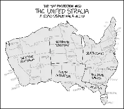 Bad Map Projection: The United Stralia