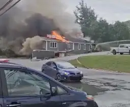 Crews battling fire at former Mr. Wilson's store on Clarence Street