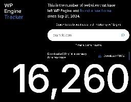 WordPress.com’s owner launched a tracker for sites leaving WP Engine.