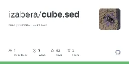 GitHub - izabera/cube.sed: best possible use of sed