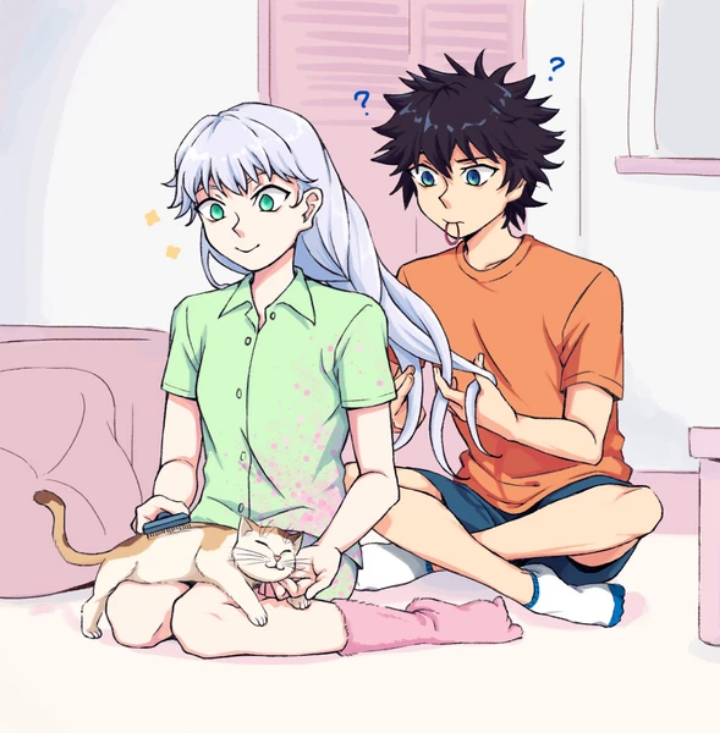 Braiding index's hair