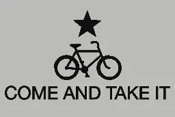 [meme] Part of my ongoing efforts to rebrand bicycles as the ultimate freedom vehicle (which they unironically are)