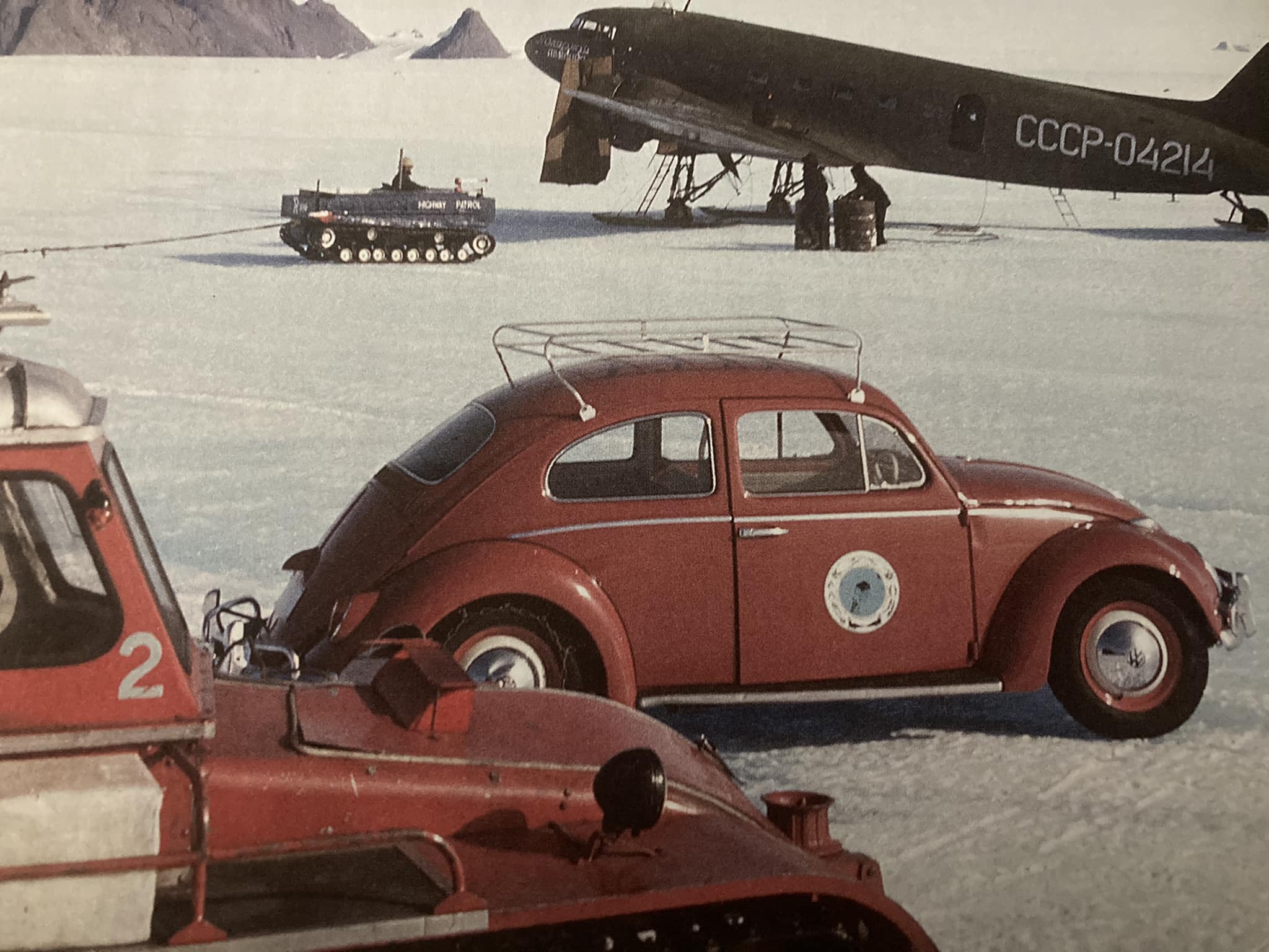 Beetle at work in Antarctica, 1963