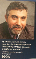 In 1998, Paul Krugman predicted the internet's impact on the economy would be no greater than the fax machine's