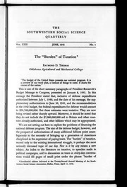 The Southwestern Social Science Quarterly  1941-06: Vol 22 Iss 1 : Free Download, Borrow, and Streaming : Internet Archive