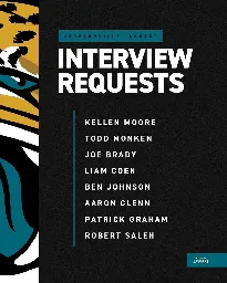 [Rapoport] The Jaguars announce their interview requests.