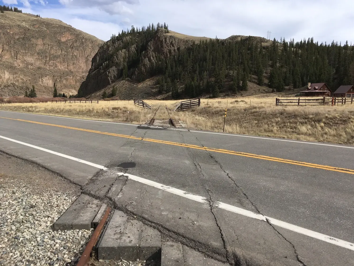 Some tracks flowing into Wagon Wheel Gap in Creede, Colorado