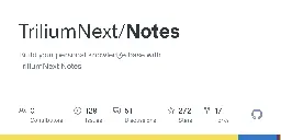 GitHub - TriliumNext/Notes: Build your personal knowledge base with TriliumNext Notes