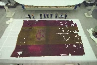 Massive flag from a Spanish ship during the Battle of Trafalgar, 1805