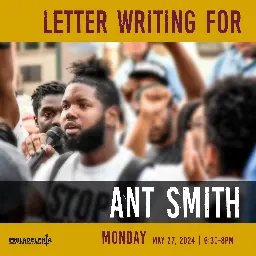Monday May 27th: Letter-writing for Ant Smith