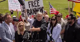 Steve Bannon Press Conference Outside Prison Ends in Total Disaster