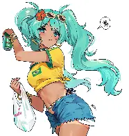 Brazilian Miku (by Yaya Chan)