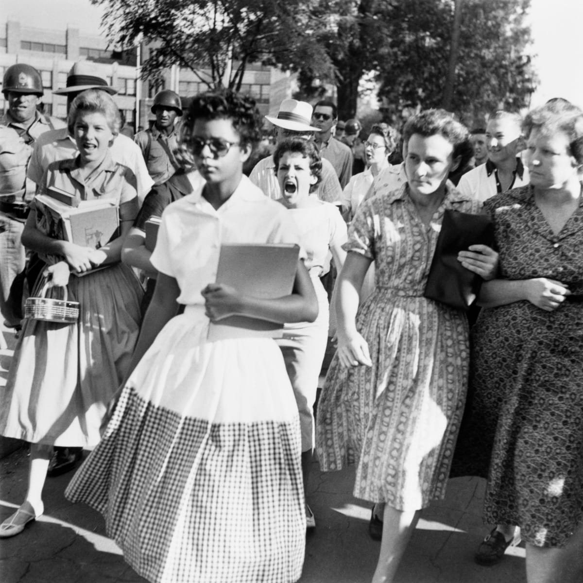 The first black student to enroll in a white high school, following desegregation.