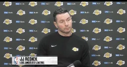 JJ Redick abruptly exits Lakers press conference after mic drop