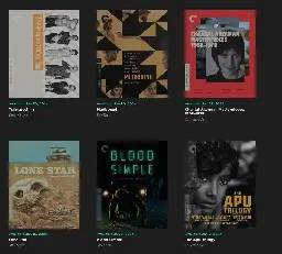 Criterion January scheduled releases