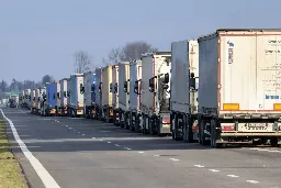 Official: 3,900 trucks waiting in line at Polish border to enter Ukraine