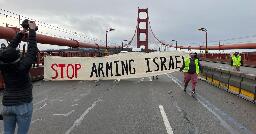 Pro-Palestinian protesters block traffic on Golden Gate Bridge in San Francisco