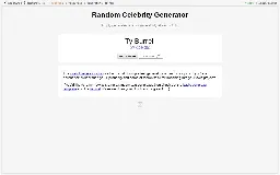 Random Celebrity Generator