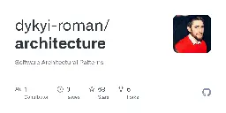 GitHub - dykyi-roman/architecture: Software Architectural Patterns