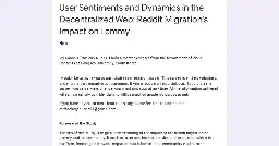 User Sentiments and Dynamics in the Decentralized Web: Reddit Migration's Impact on Lemmy